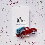 Red Christmas Truck Hair Clip
