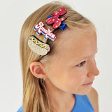 Patriotic Glitter Hair Clip