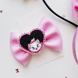 Pink Kitty Bow Clip