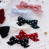 Velvet Pearl Hair Bow