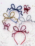 Tinsel Bow Hair Clip