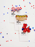 Patriotic Glitter Hair Clip