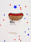 Patriotic Glitter Hair Clip