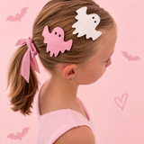 Faux Leather Colorful Ghost Snap Clips