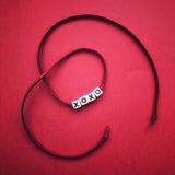 XOXO suede necklace