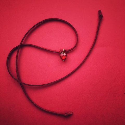 Red Jewel Heart Necklace